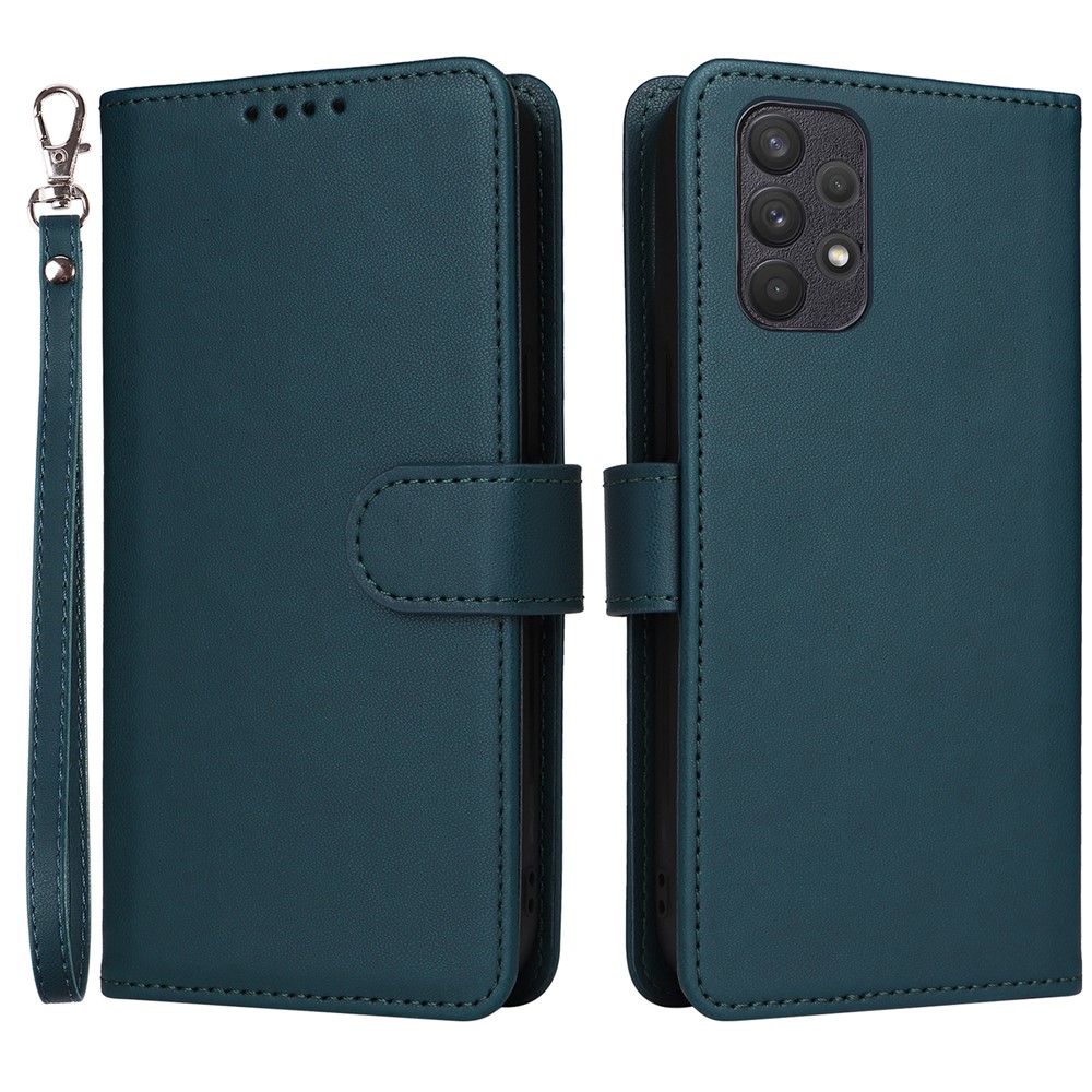 For Samsung Galaxy A32 4G (EU) Magnetic Case BETOPNICE Detachable PU Leather Phone Cover with Strap - Blue