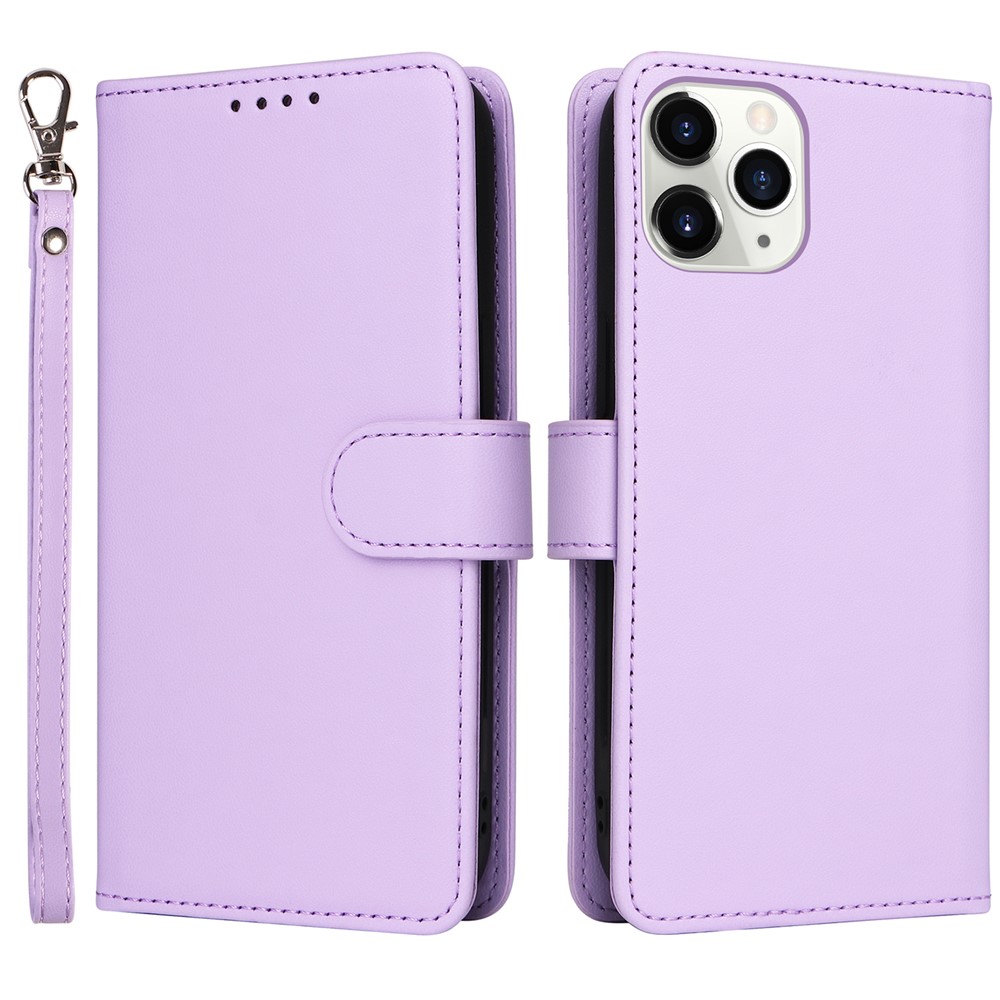 For iPhone 11 Pro Magnetic Case BETOPNICE Detachable PU Leather Phone Cover with Strap - Purple