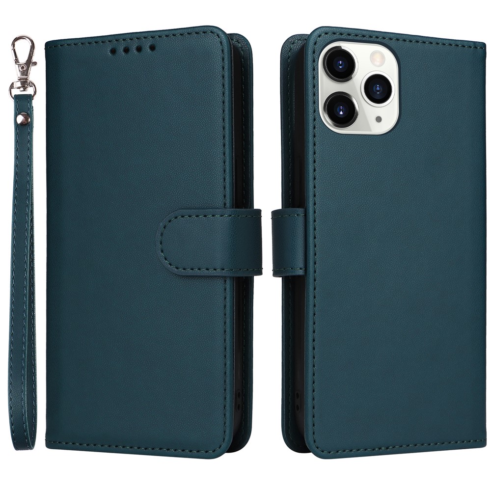 For iPhone 11 Pro Magnetic Case BETOPNICE Detachable PU Leather Phone Cover with Strap - Blue