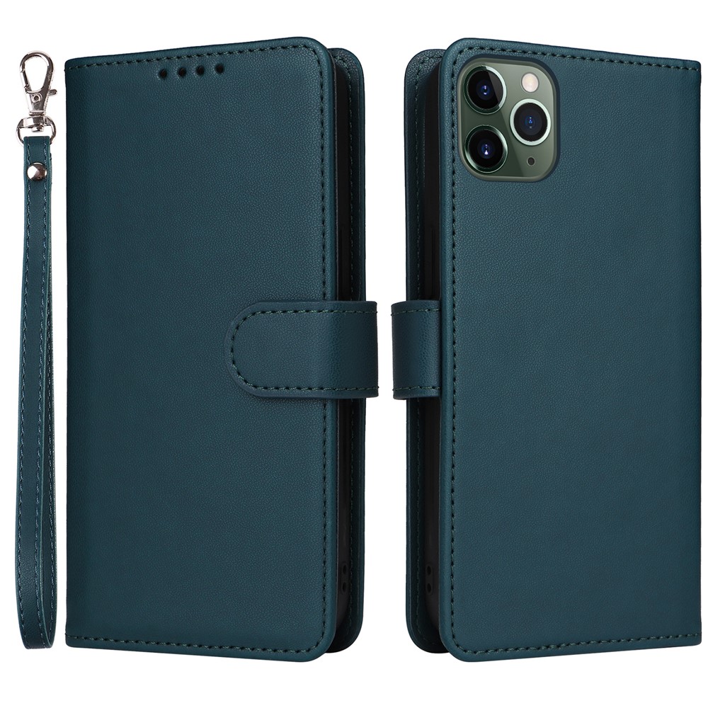For iPhone 11 Pro Max Magnetic Case BETOPNICE Detachable PU Leather Phone Cover with Strap - Blue