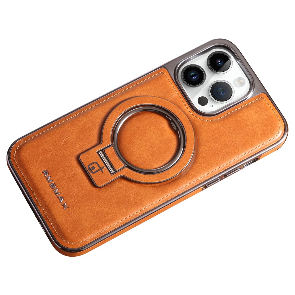 RMBMAX For iPhone 12 Pro 6.1 inch Kickstand Case Shockproof Phone Shell Compatible with MagSafe - Orange