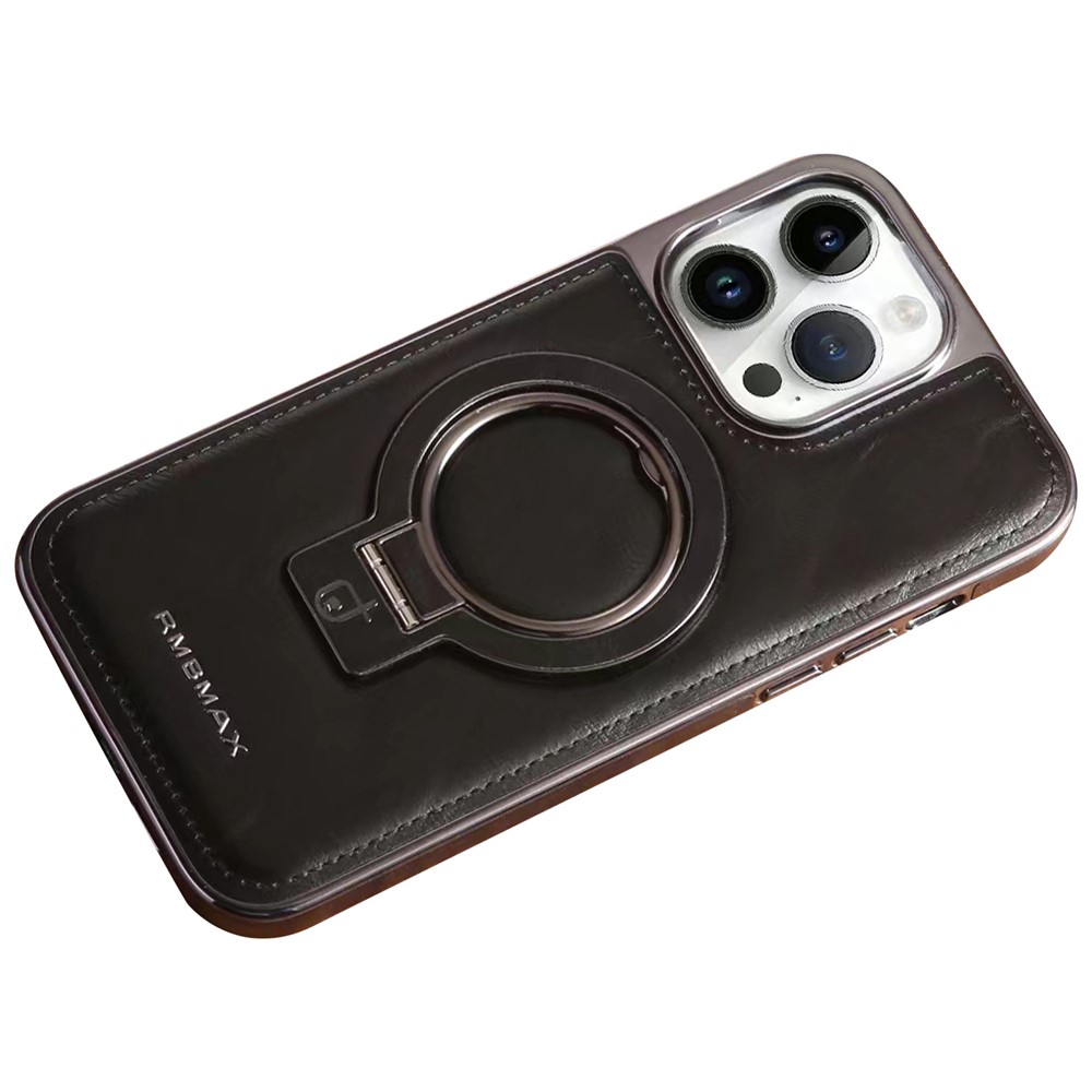 RMBMAX For iPhone 12 Pro 6.1 inch Kickstand Case Shockproof Phone Shell Compatible with MagSafe - Black