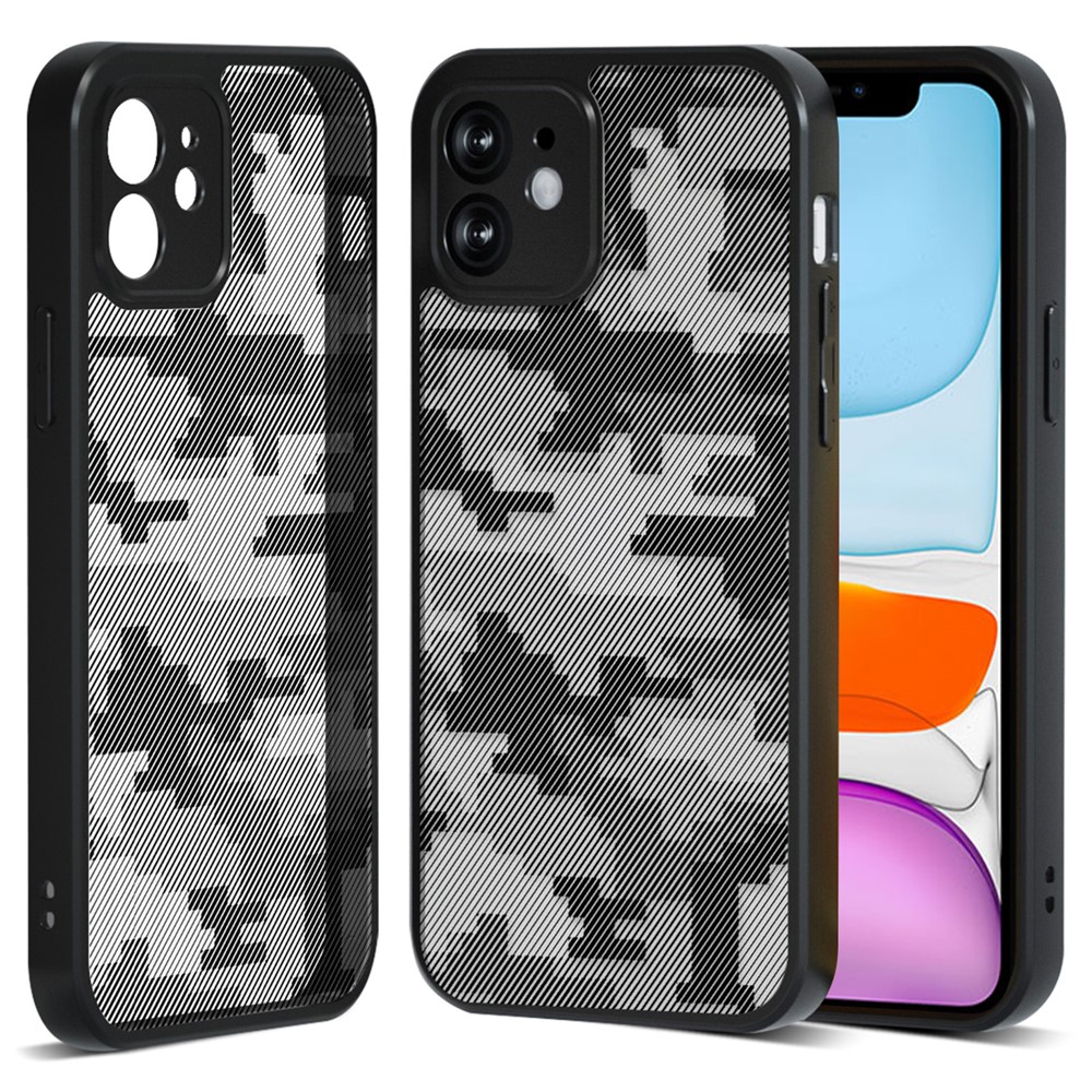 IBMRS Drop Protection Cover for iPhone 11 Cases TPU+PC Cell Phone Shell - Grid Camouflage