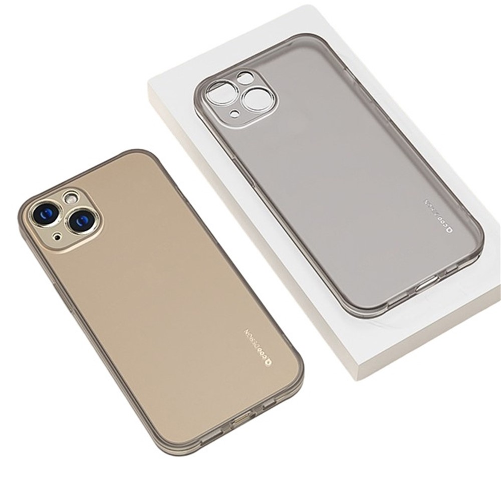 Q.COO Ice Mist Series for iPhone 15 Plus Case Matte Finish TPU Phone Cover - Grey