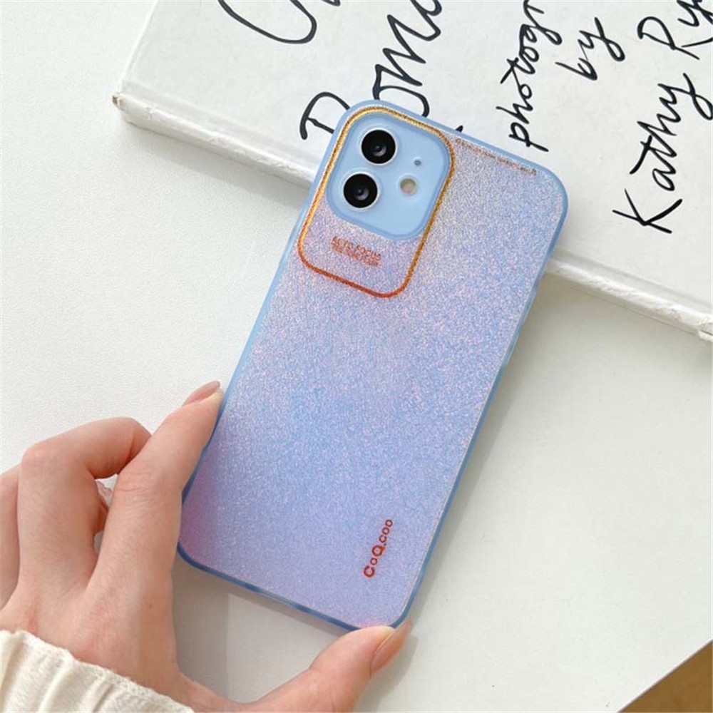 Q.COO Aurora Series for iPhone 11 Case TPU+PET Iridescent Protective Phone Cover - Transparent Blue