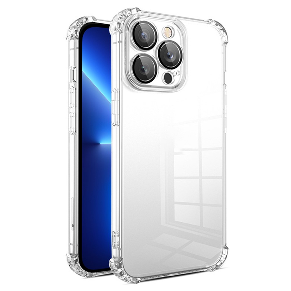 For iPhone 13 Pro Max TPU Case Reinforced Corners Camera Protection Phone Cover - Transparent