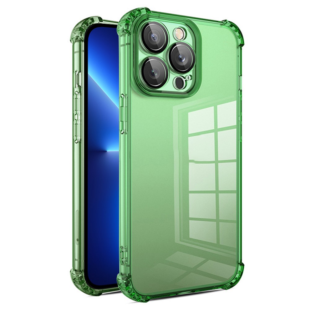 For iPhone 13 Pro Max TPU Case Reinforced Corners Camera Protection Phone Cover - Green