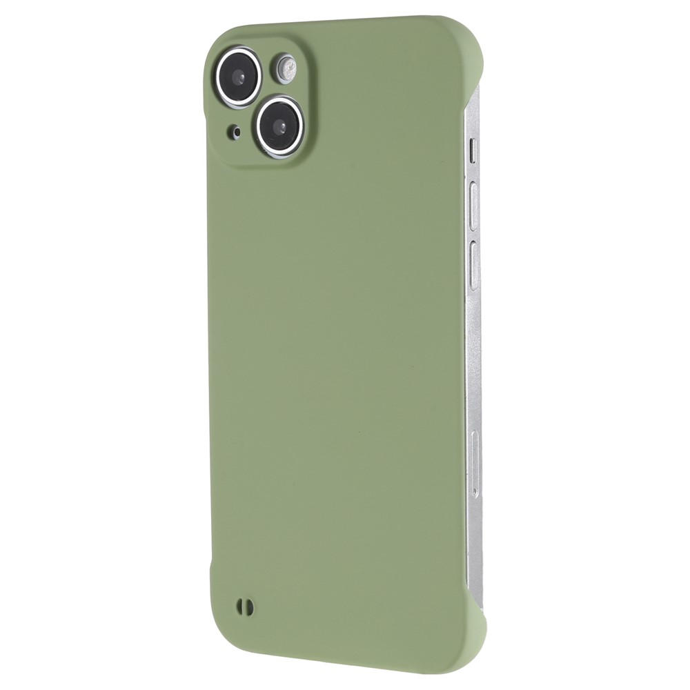 For iPhone 15 Plus Case Frameless Skin-touch Hard PC Phone Cover - Matcha Green