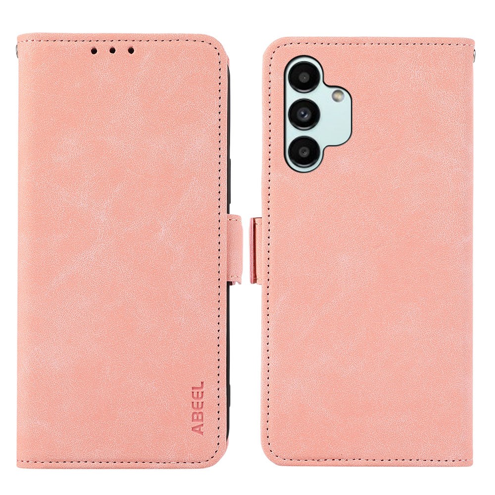 ABEEL For Samsung Galaxy A13 5G / A04s 4G (164.7mm) Case RFID Blocking Leather Phone Cover - Pink