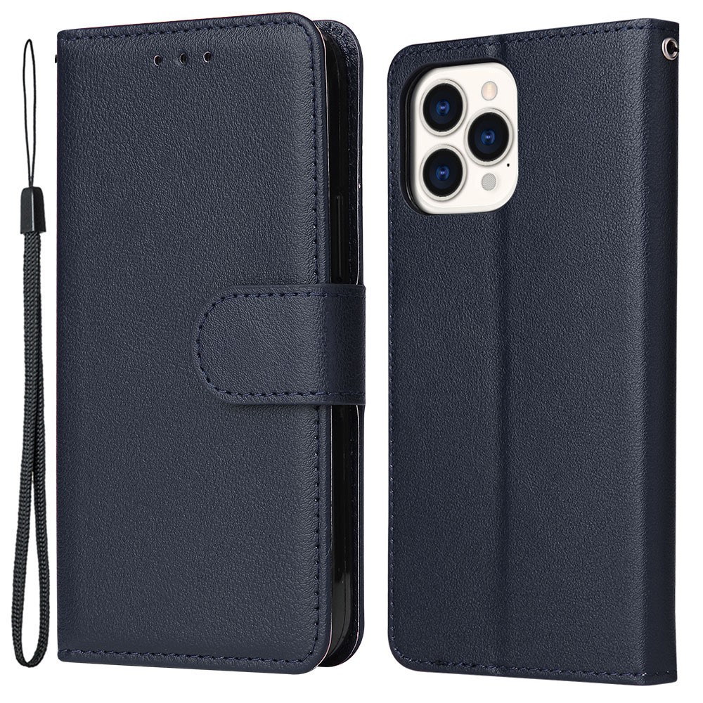 For iPhone 11 Pro Max Case Magnetic PU Leather Stand Flip Phone Cover - Blue