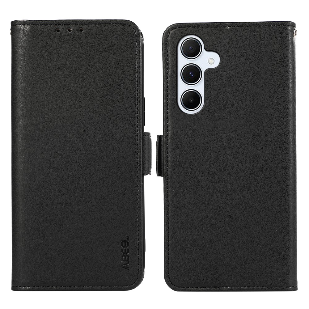 ABEEL For Samsung Galaxy A04s 4G (164.7mm) / A13 5G Case Leather RFID Blocking Phone Cover - Black