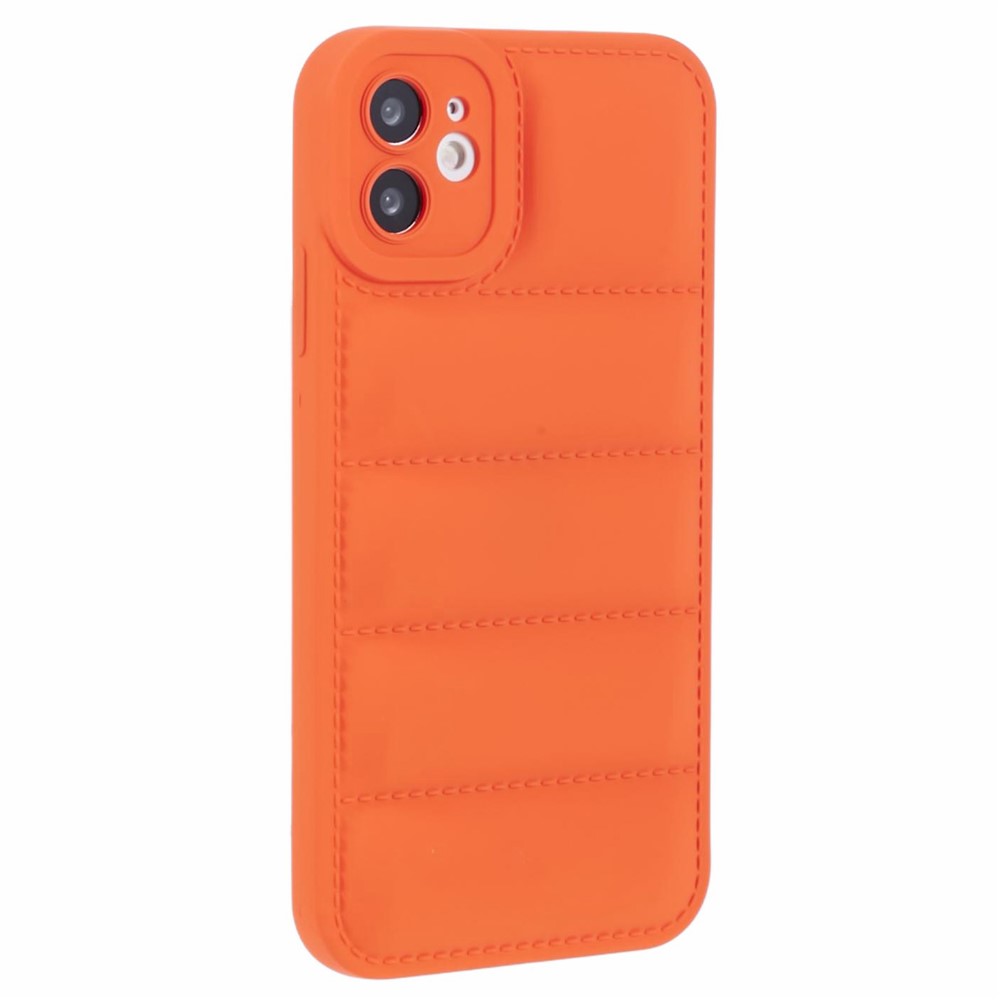JTW Series TPU Case for iPhone 12 6.1 inch Shell Down Jacket Reinforced Four Corners Phone Cover - Orange
