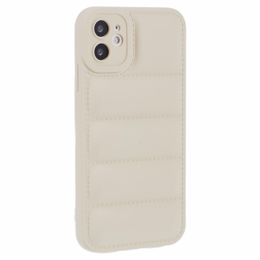 JTW Series TPU Case for iPhone 12 6.1 inch Shell Down Jacket Reinforced Four Corners Phone Cover - White