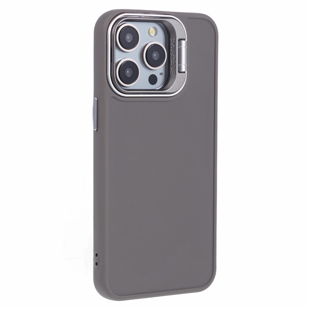 QH Series for iPhone 13 Pro Max Case with Kickstand Shockproof Soft Silicone Phone Cover - Khaki