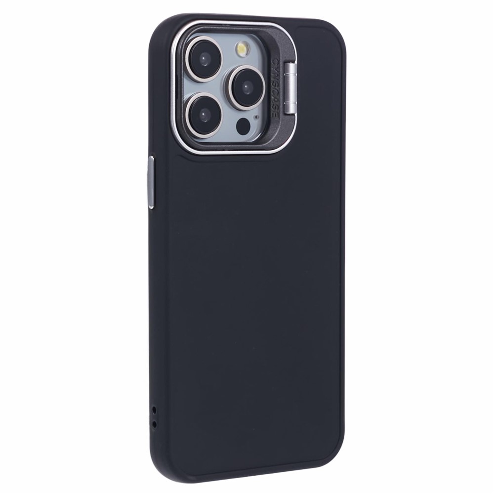 QH Series for iPhone 13 Pro Max Case with Kickstand Shockproof Soft Silicone Phone Cover - Black
