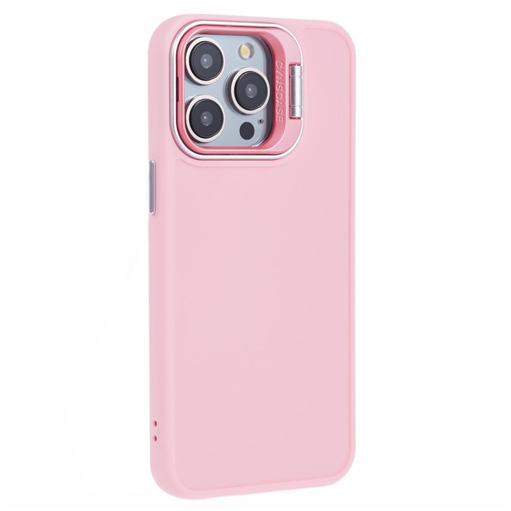 QH Series for iPhone 13 Pro Max Case with Kickstand Shockproof Soft Silicone Phone Cover - Pink