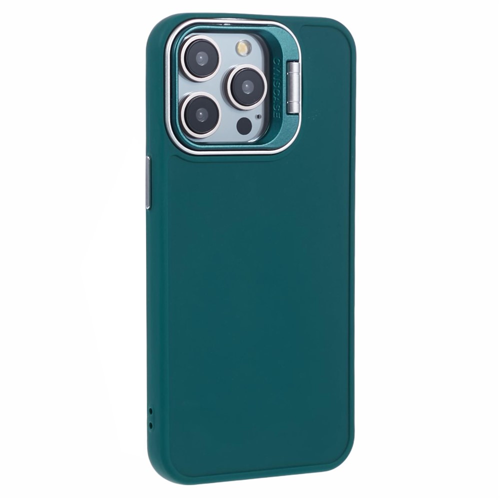 QH Series for iPhone 12 / 12 Pro Kickstand Case Protective Silicone Phone Cover - Army Green
