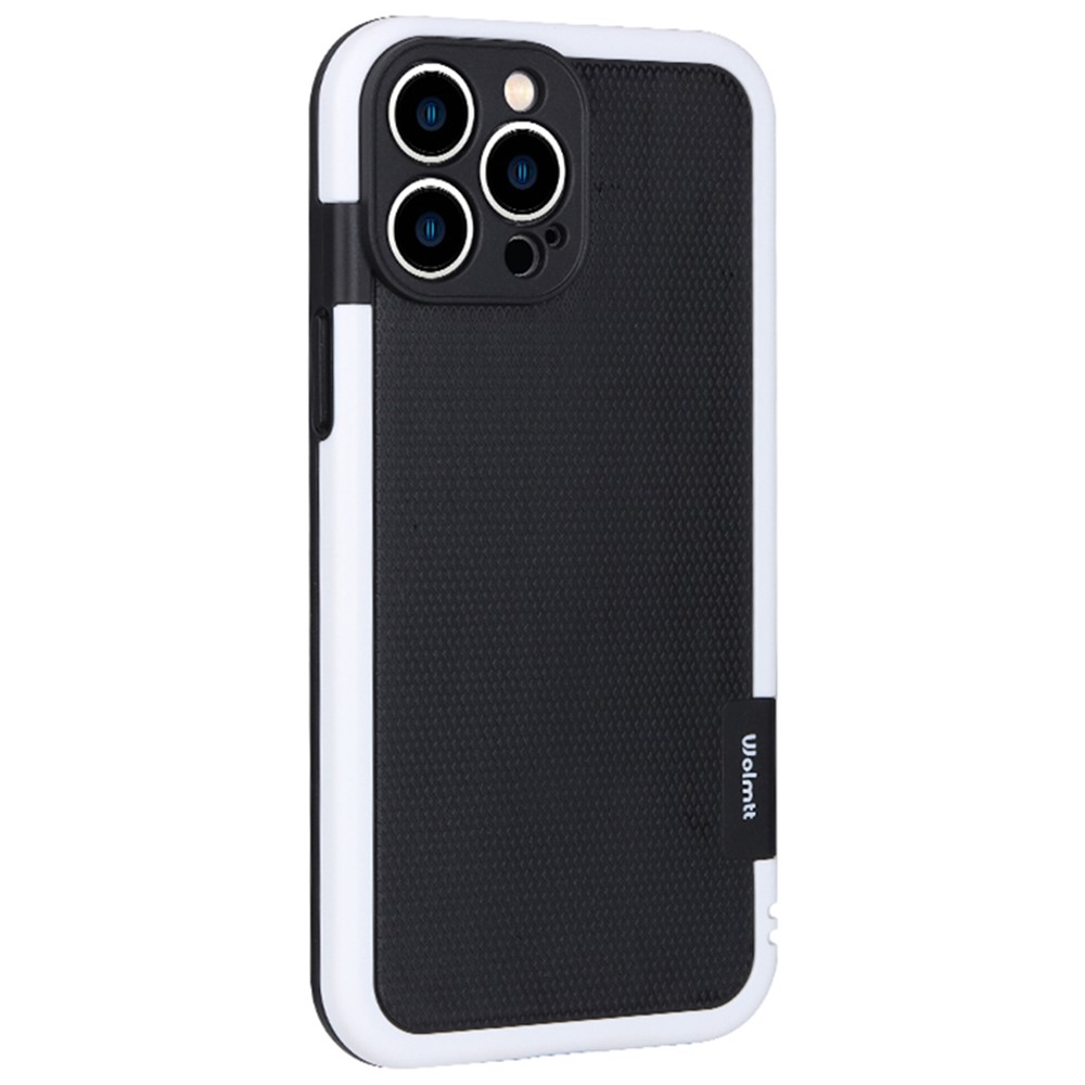 WOLMTT For iPhone 13 Pro Max 6.7 inch Case Dual Color Frame Drop Resistant PC+TPU Phone Cover - Black