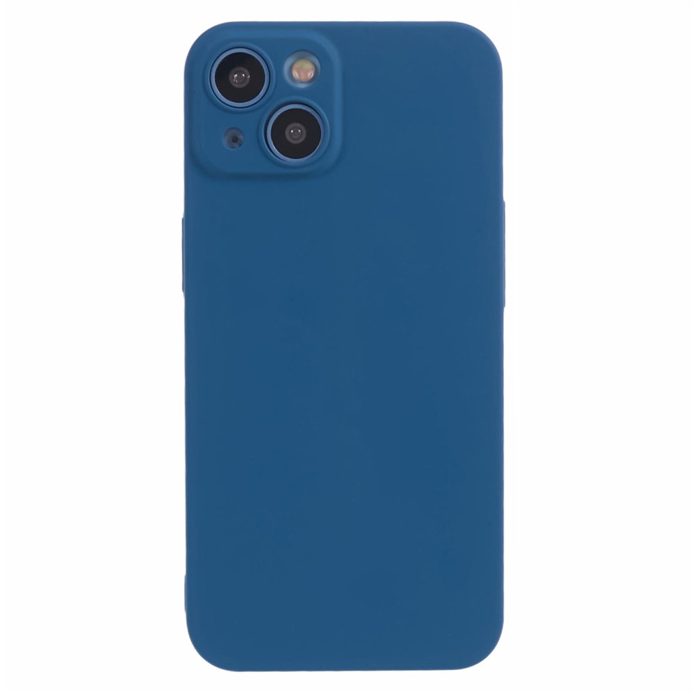 For iPhone 15 Plus Rubberized Hard PC Phone Case Cellphone Skin-touch Cover - Blue