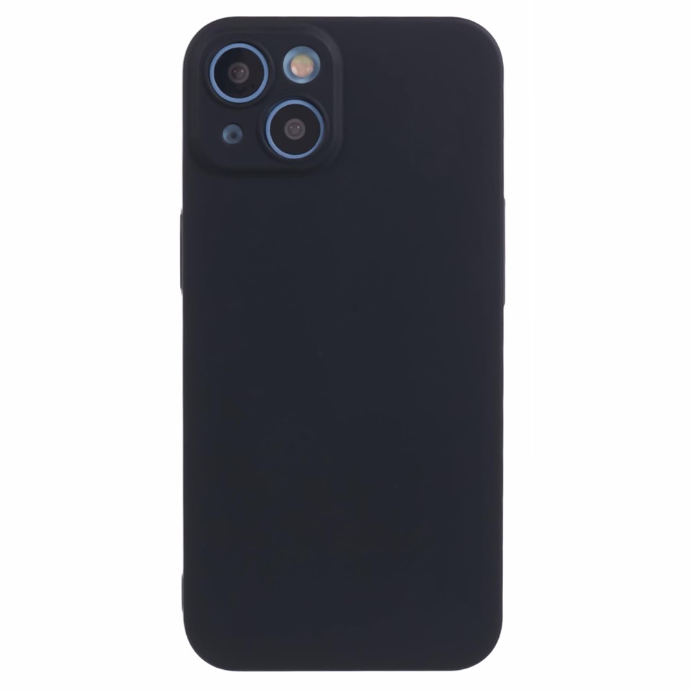 For iPhone 13 mini Fall-proof Case Skin-touch Rubberized Hard PC Cell Phone Cover - Black