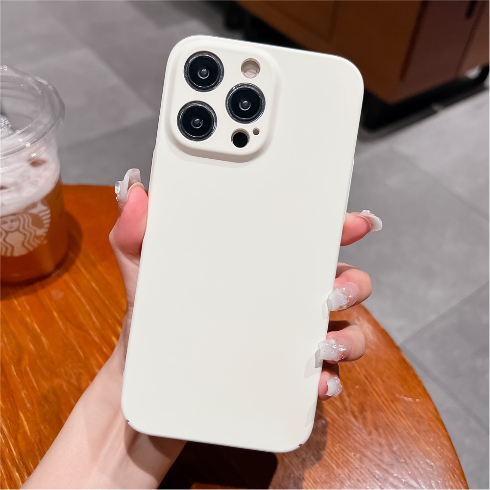 For iPhone 13 Pro Max Case Hard PC Rubberized Phone Cover Skin-Touch Feeling Phone Protector - White