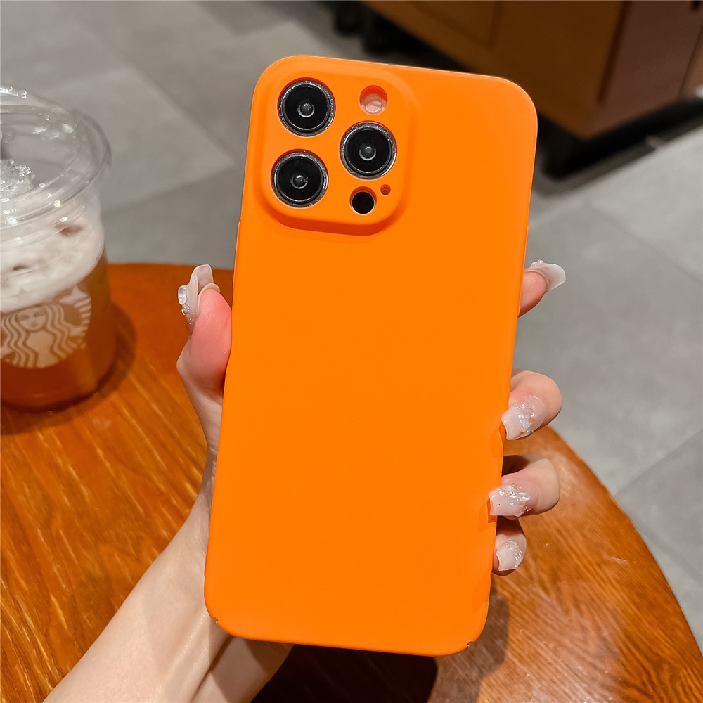 For iPhone 13 Pro PC Phone Case Rubberized Skin-touch Protective Phone Cover - Orange
