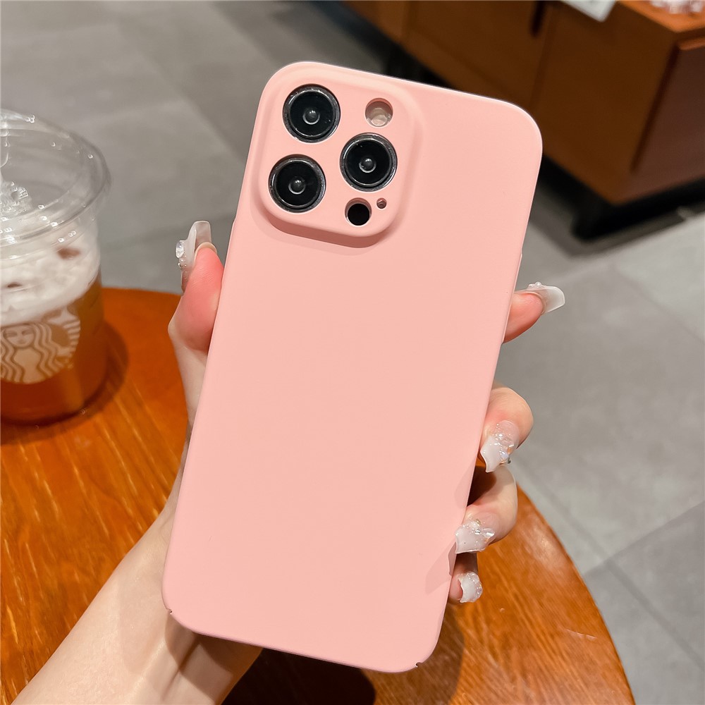 For iPhone 13 Pro PC Phone Case Rubberized Skin-touch Protective Phone Cover - Pink