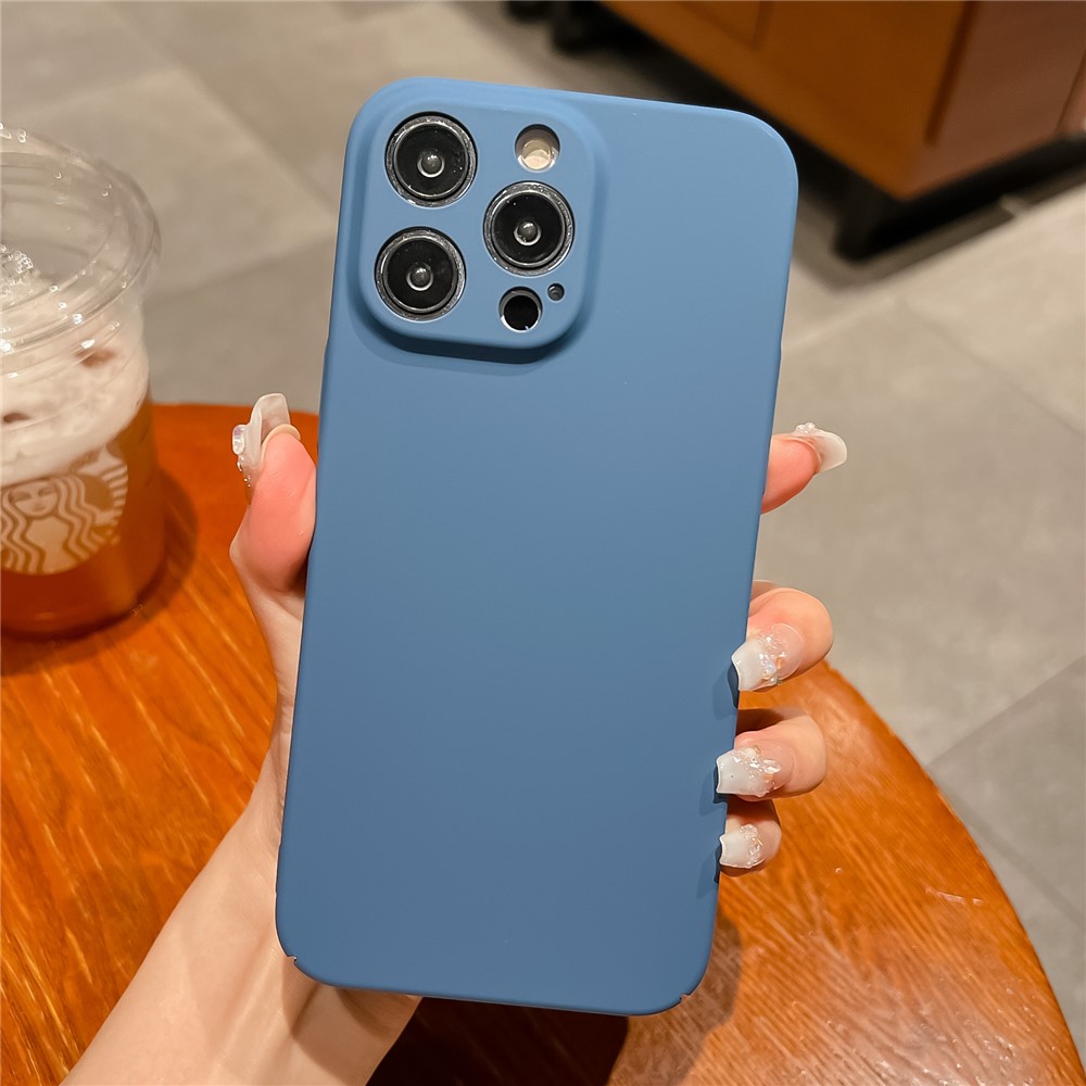 For iPhone 12 Pro Case Hard Plastic Rubberized Phone Cover Precise Cut-outs Protection - Blue