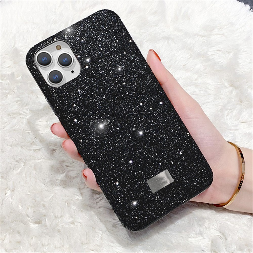 VESCENT For iPhone 11 Pro Max Case TPU+PC Phone Protective Cover Glitter Phone Shell - Black