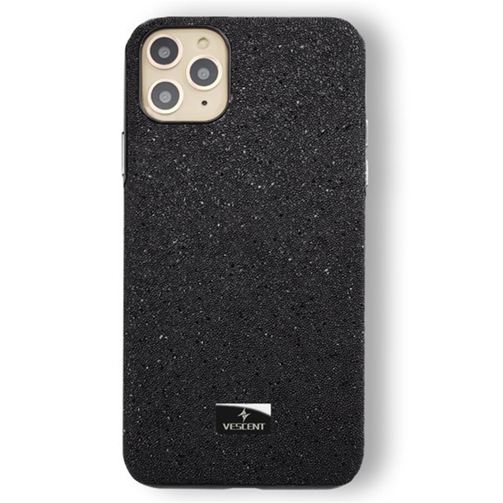VESCENT For iPhone 11 Pro Case PC+TPU Hot Press Molding Glitter Anti-drop Phone Cover - Black