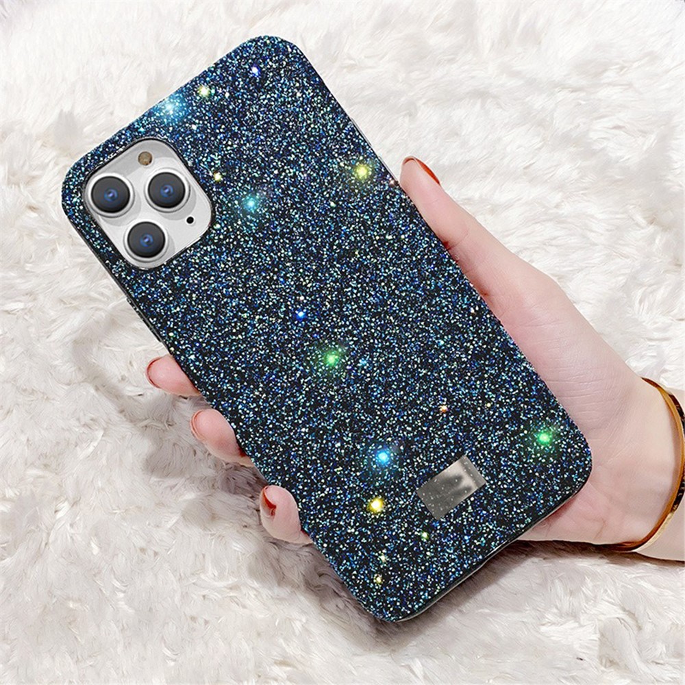 VESCENT For iPhone 11 Pro Case PC+TPU Hot Press Molding Glitter Anti-drop Phone Cover - Blue