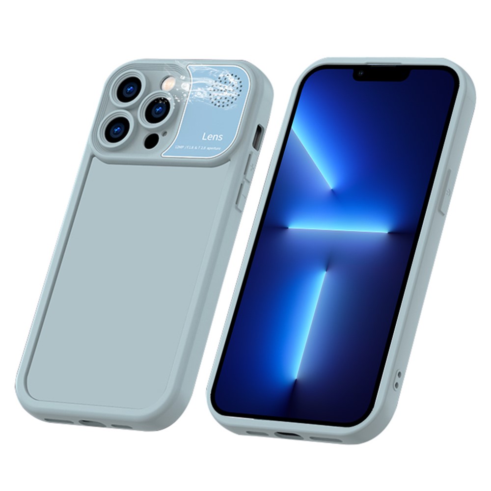 For iPhone 13 Pro Cover Anti-scratch Silicone Phone Shell with Aromatherapy Tablet - Blue