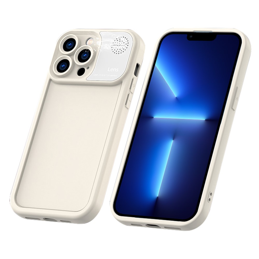 For iPhone 13 Pro Max Case Silicone Protective Phone Cover with Aromatherapy Tablet - Antique White