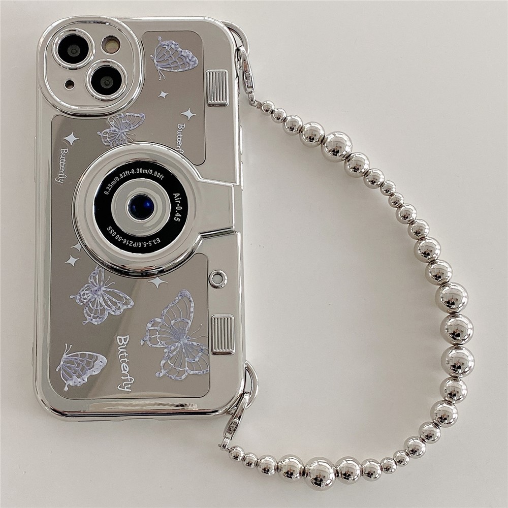 For iPhone 14 Cases Camera Shaped Electroplating TPU Phone Cover Mobile Accessories Wholesale - Butterfly