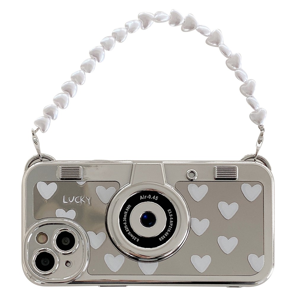 For iPhone 13 Electroplating Cases Camera Shaped TPU Phone Cases Wholesale - Hearts
