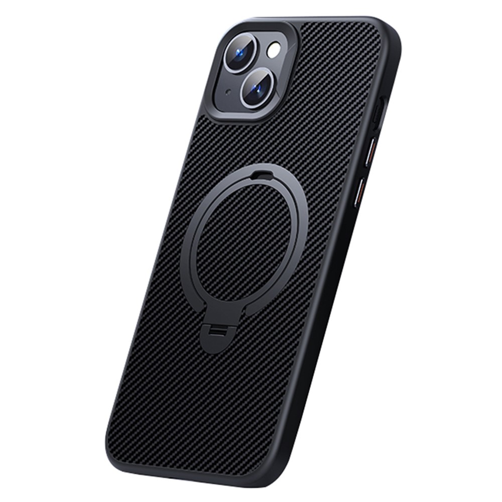 Phone Cases for iPhone 15 Plus Compatible with MagSafe Kickstand PC+TPU Phone Cover - Black