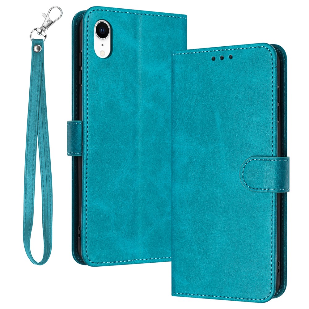 For iPhone XR Mobile Accessories Supplier PU Leather Calf Texture Case Anti-fall Phone Cover - Green