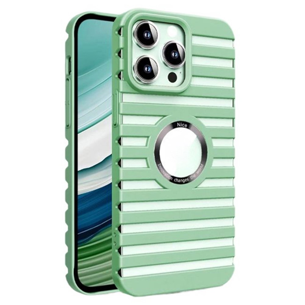 For iPhone 13 Pro Max 6.7 inch Rubberized Phone Case Magnetic Heat Dissipation PC Phone Cover - Green