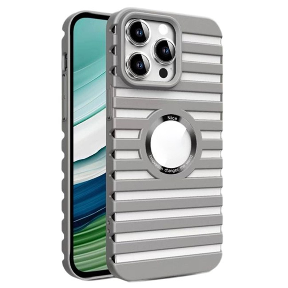 For iPhone 13 Pro Max 6.7 inch Rubberized Phone Case Magnetic Heat Dissipation PC Phone Cover - Grey