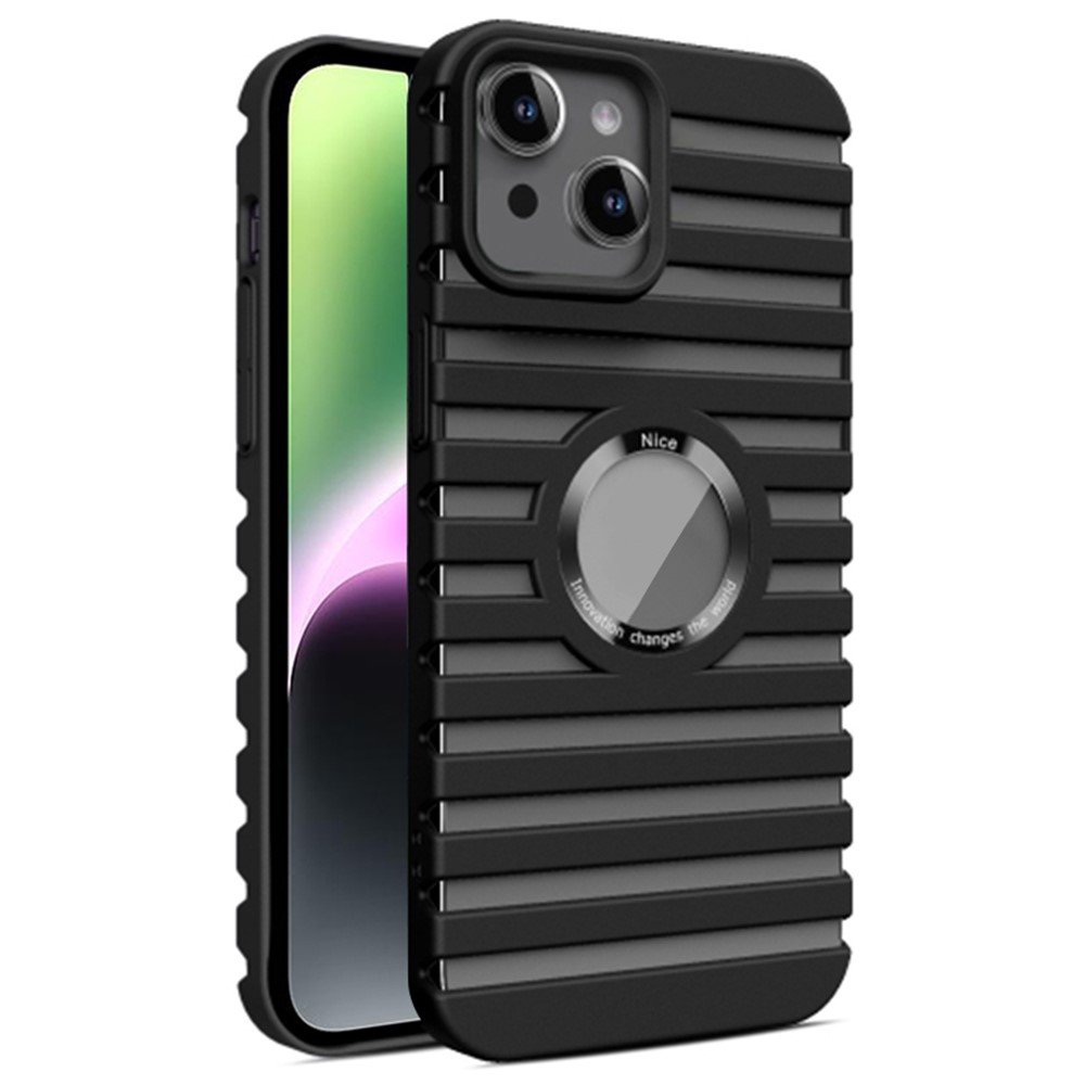 For iPhone 14 Case Compatible with Magsafe Heat Dissipation Hollow-Out PC Phone Cover - Black