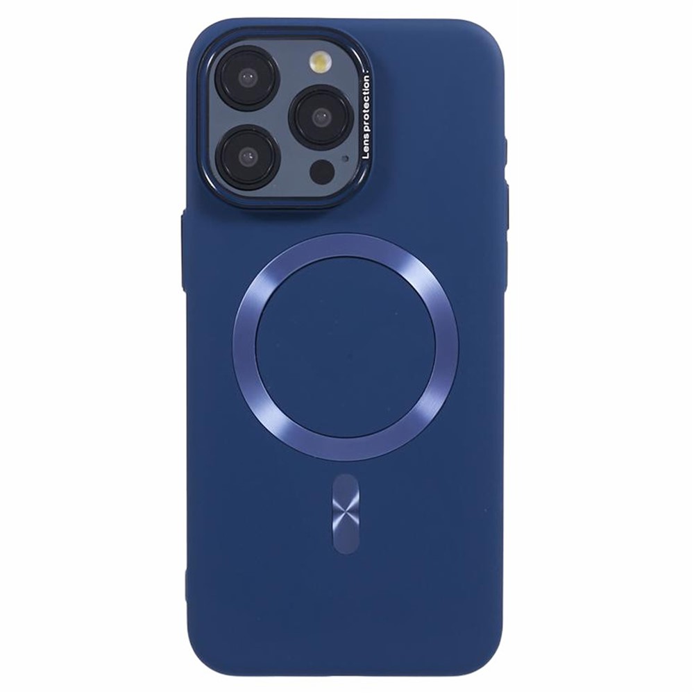 MMKK Series for iPhone 13 Pro Max Magnetic Case Anti-Scratch Hard PC Rubberized Phone Cover - Sapphire