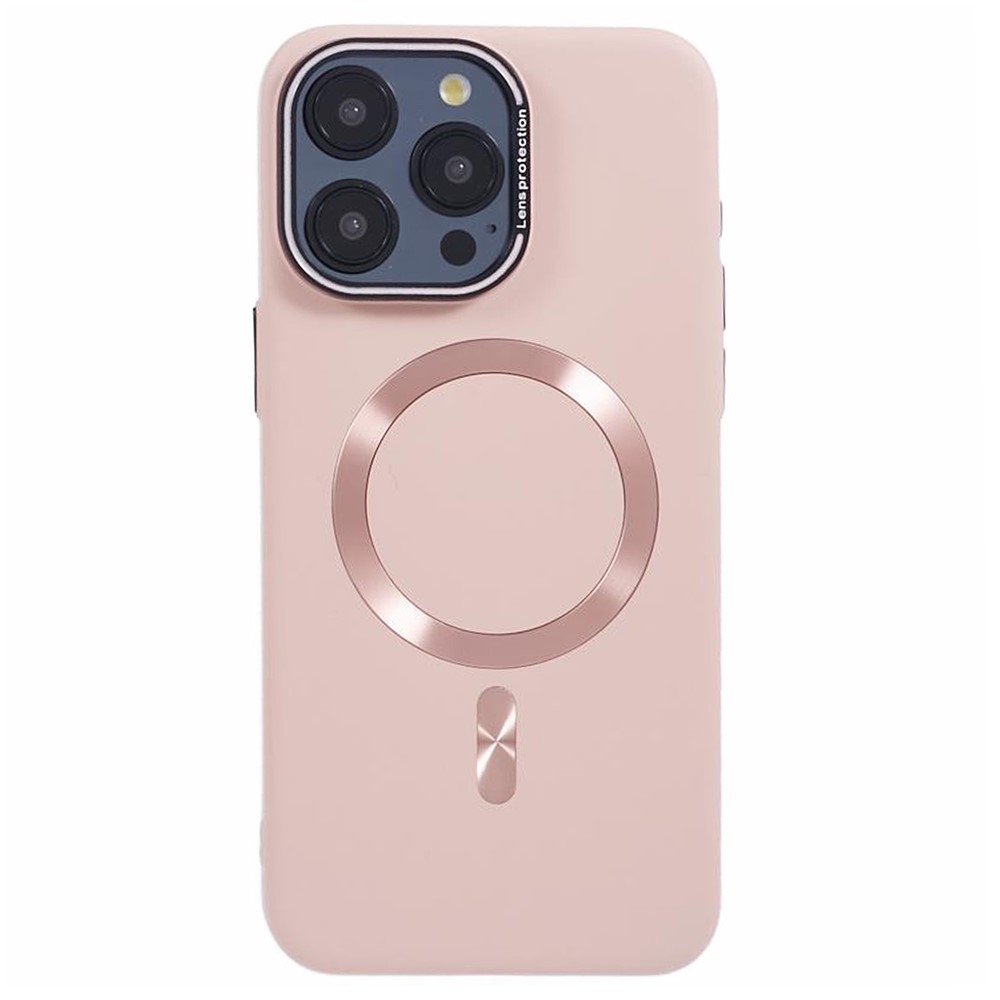 MMKK Series for iPhone 12 / 12 Pro Magnetic Case Rubberized Hard Plastic Defender Cover - Pink