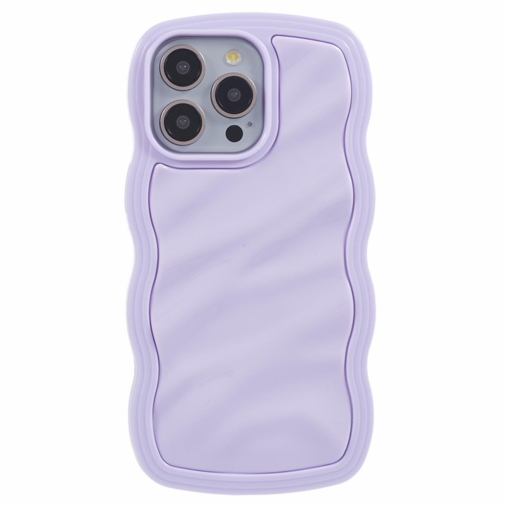 WT Series for iPhone 12 / 12 Pro Case Wavy Edge Shockproof TPU+PC Phone Cover - Purple