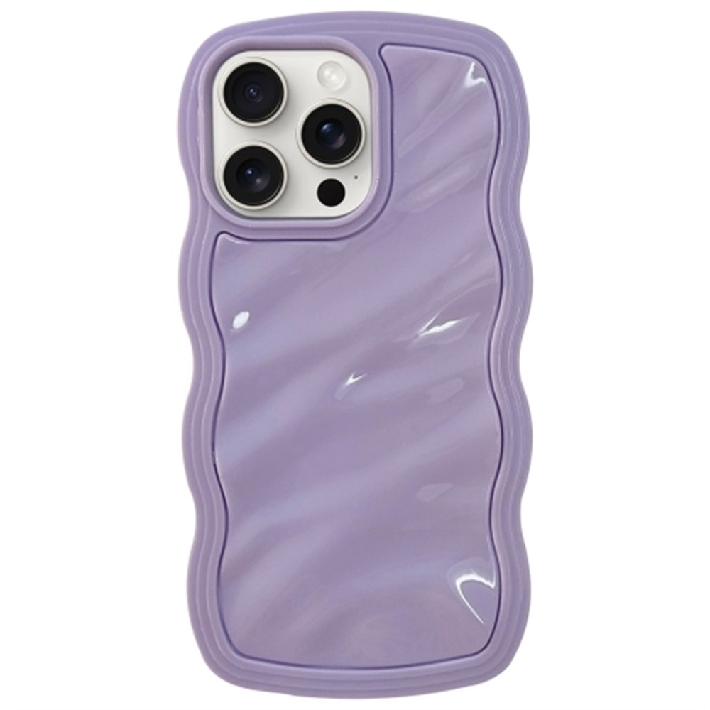 For iPhone 13 Pro Max Case Anti-Scratch TPU Phone Cover with Water Ripple Design - Purple