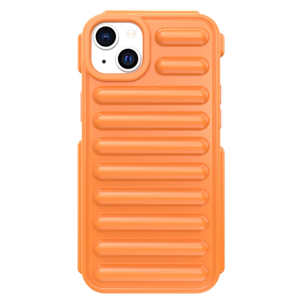 Capsule Series for iPhone 14 Case Internal Groove Design TPU Phone Cover - Orange
