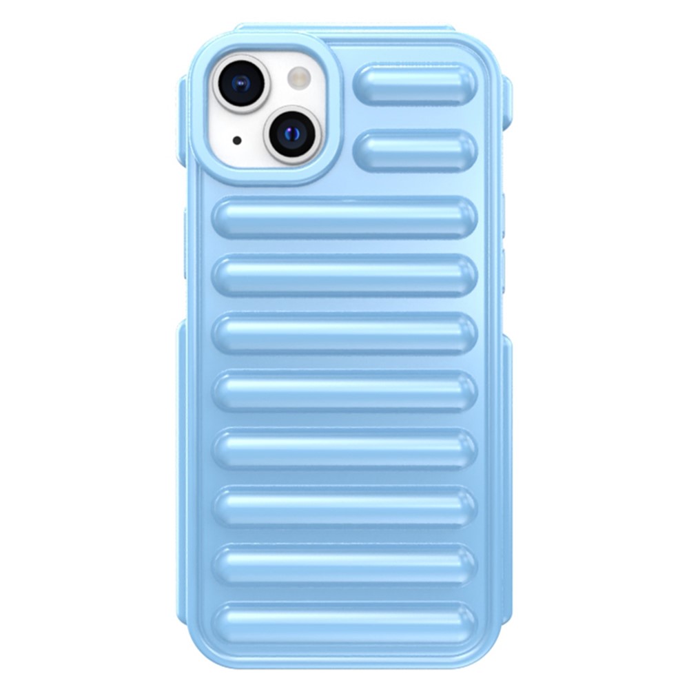 Capsule Series for iPhone 14 Case Internal Groove Design TPU Phone Cover - Blue