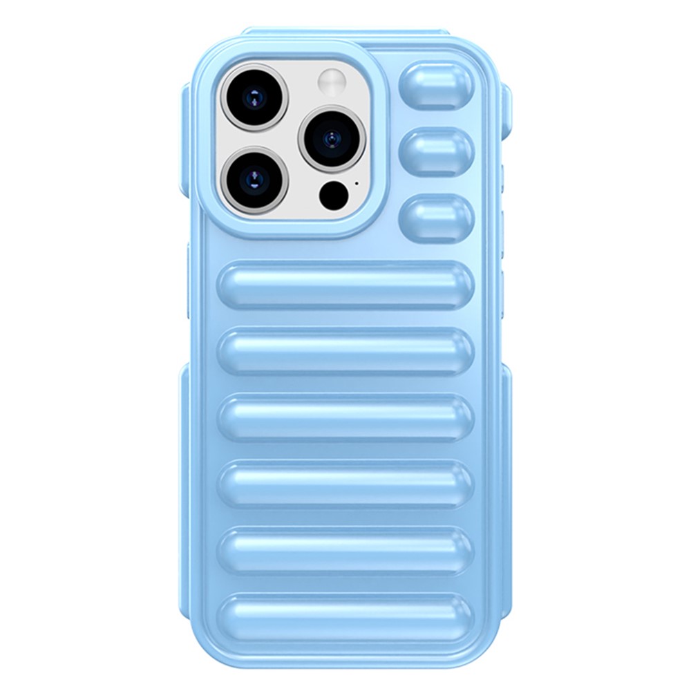 Capsule Series for iPhone 13 Pro 6.1 inch Case Ribbed TPU Shockproof Phone Back Cover - Blue