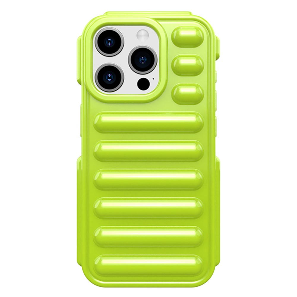 Capsule Series for iPhone 13 Pro 6.1 inch Case Ribbed TPU Shockproof Phone Back Cover - Green