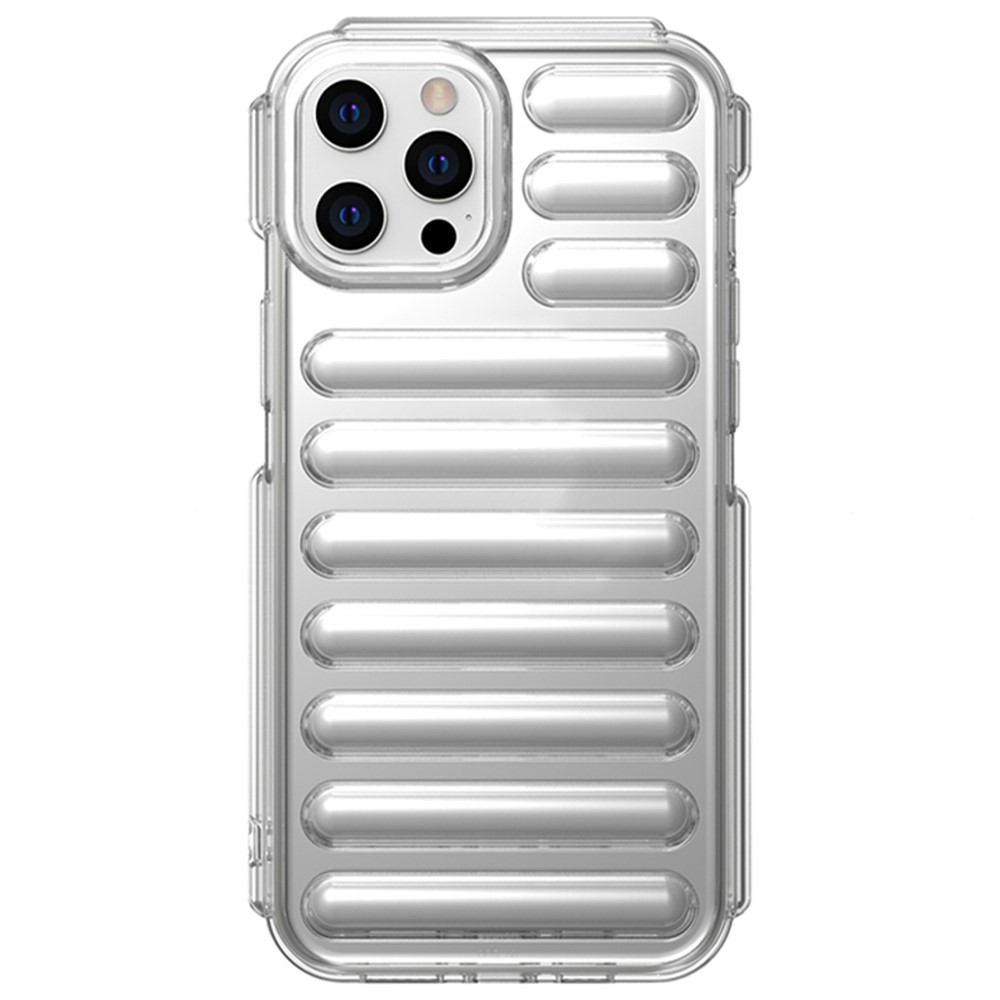 Capsule Series for iPhone 12 Pro Case Ribbed Protective Soft TPU Phone Cover - Transparent