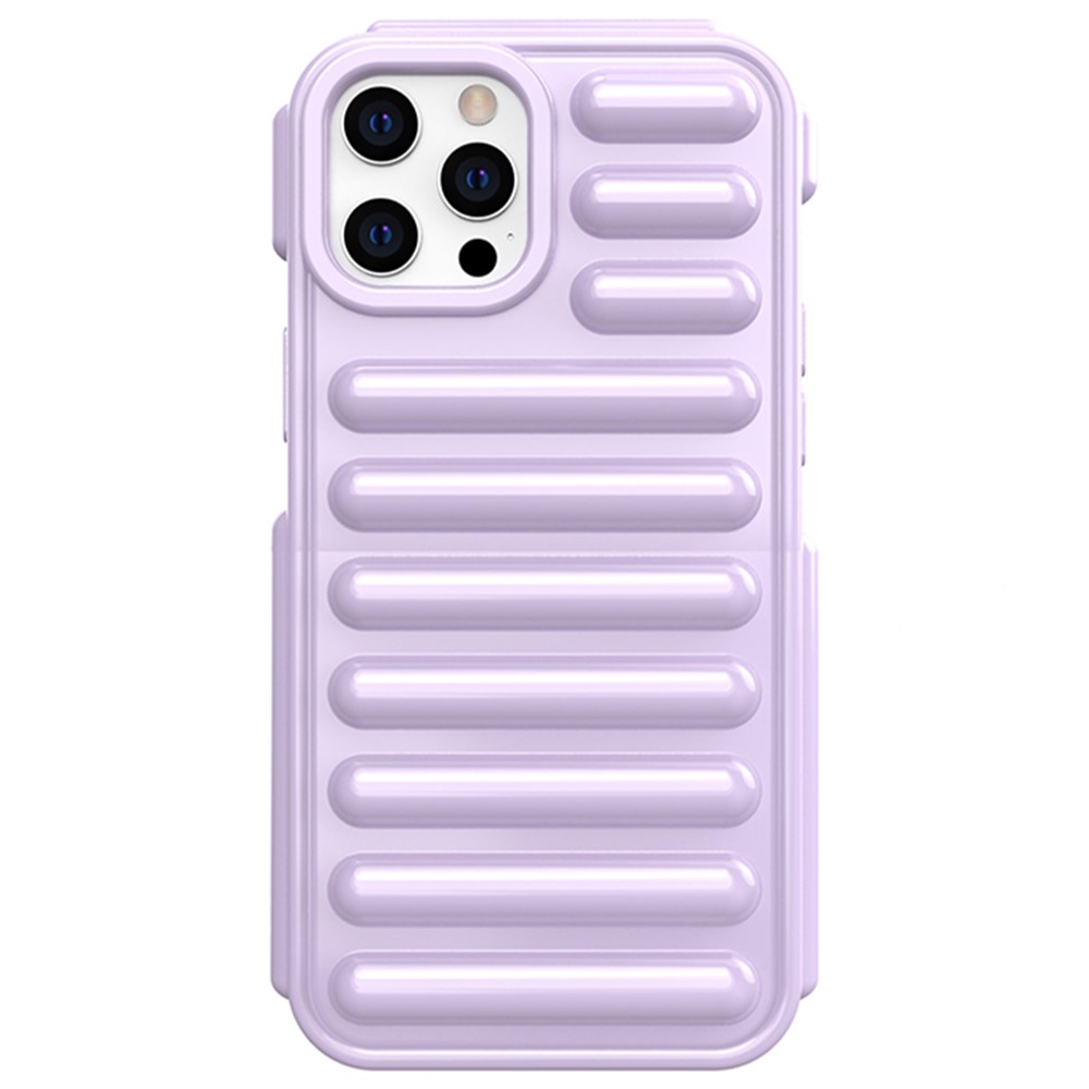 Capsule Series for iPhone 12 Pro Case Ribbed Protective Soft TPU Phone Cover - Purple
